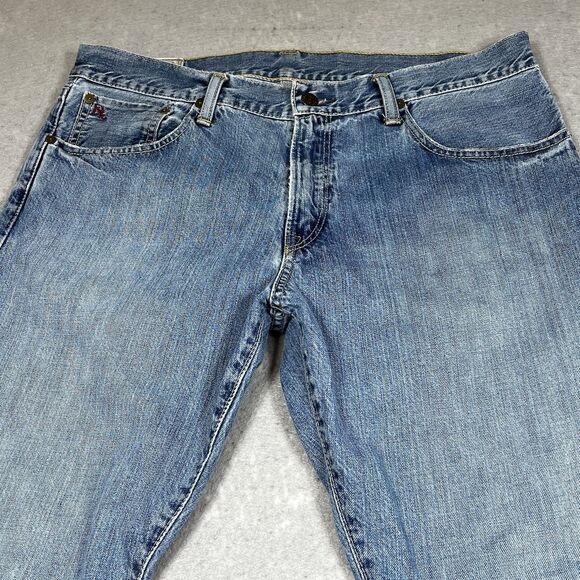 Polo Ralph Lauren Jeans Mens 34x29 Blue Denim Slim Straight Classic RL Red Logo - Picture 2 of 14